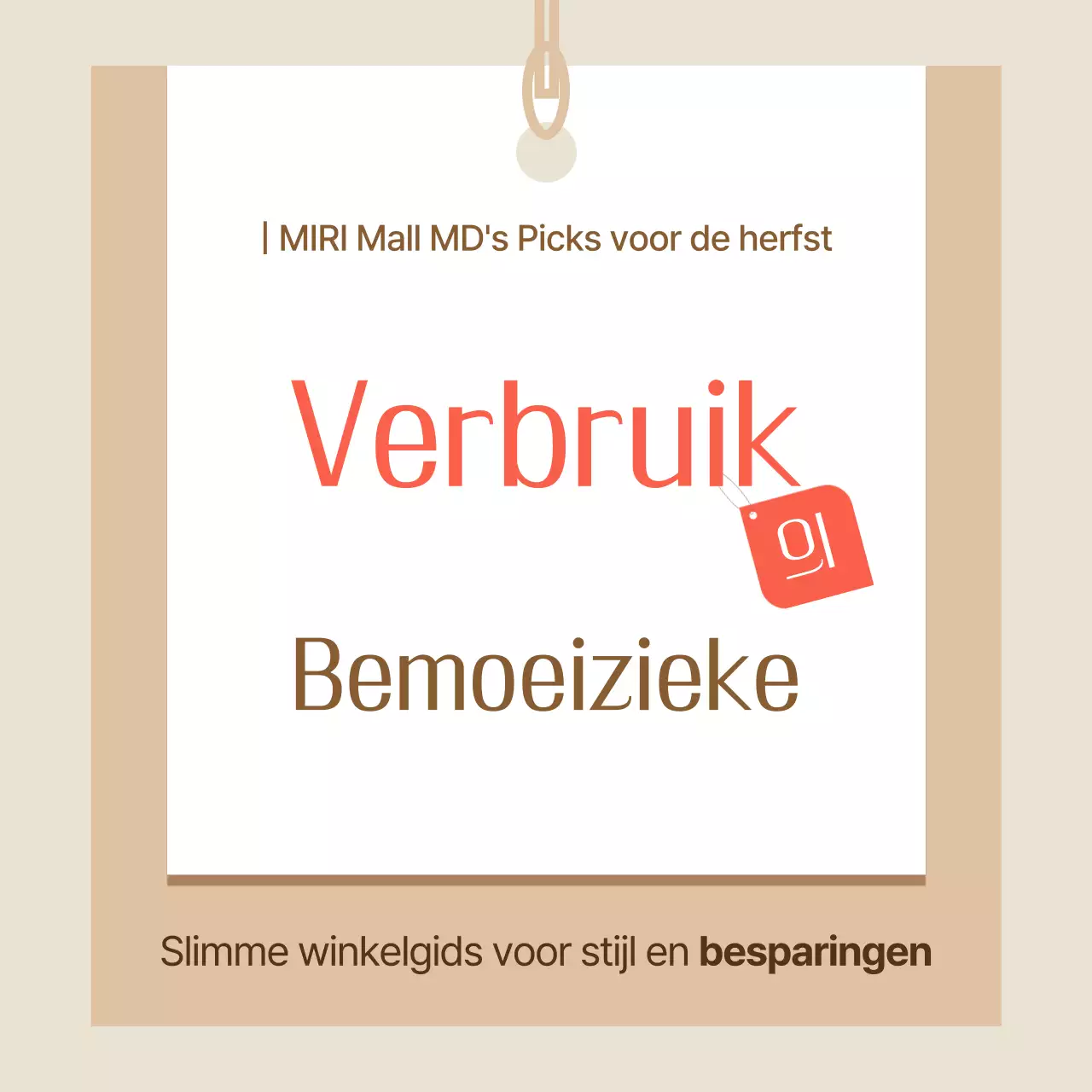 Beige eenvoudig winkelen advertentie