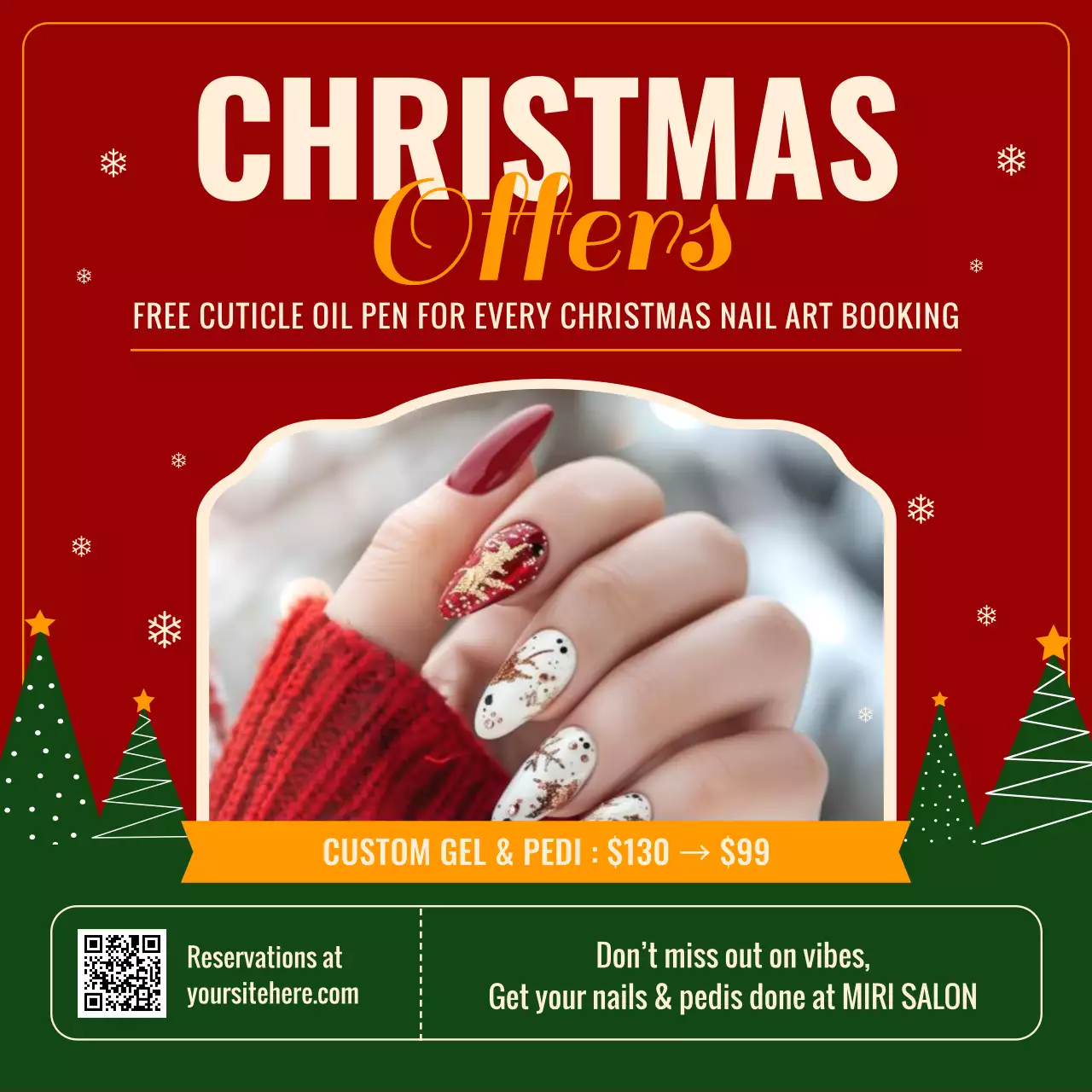 Red Trendy Christmas Promotion Social Media Post