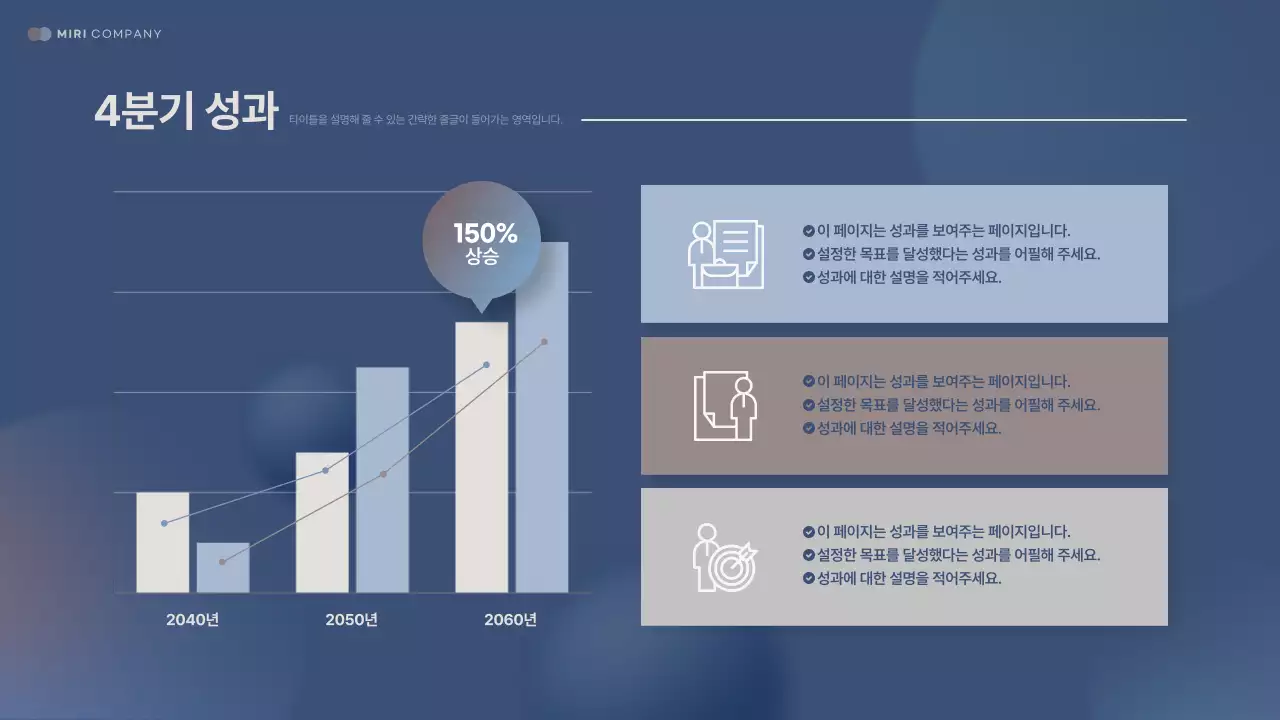 남색 모던 보고서 분석