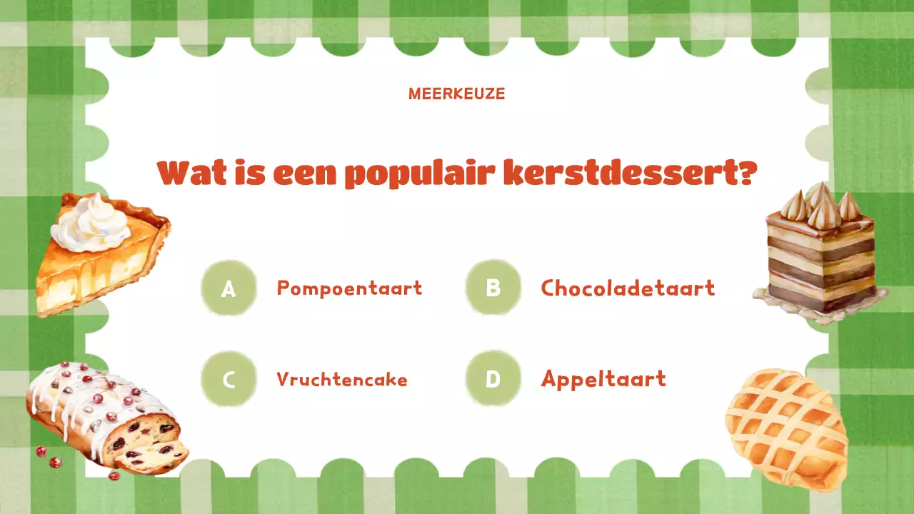 groene feestelijke vakantiepresentatie