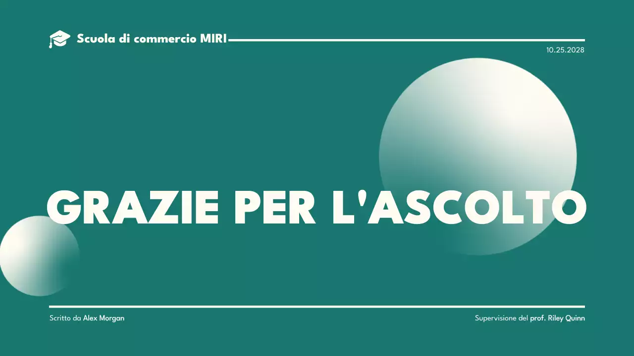 presentazione di tesi minimalista in verde acqua