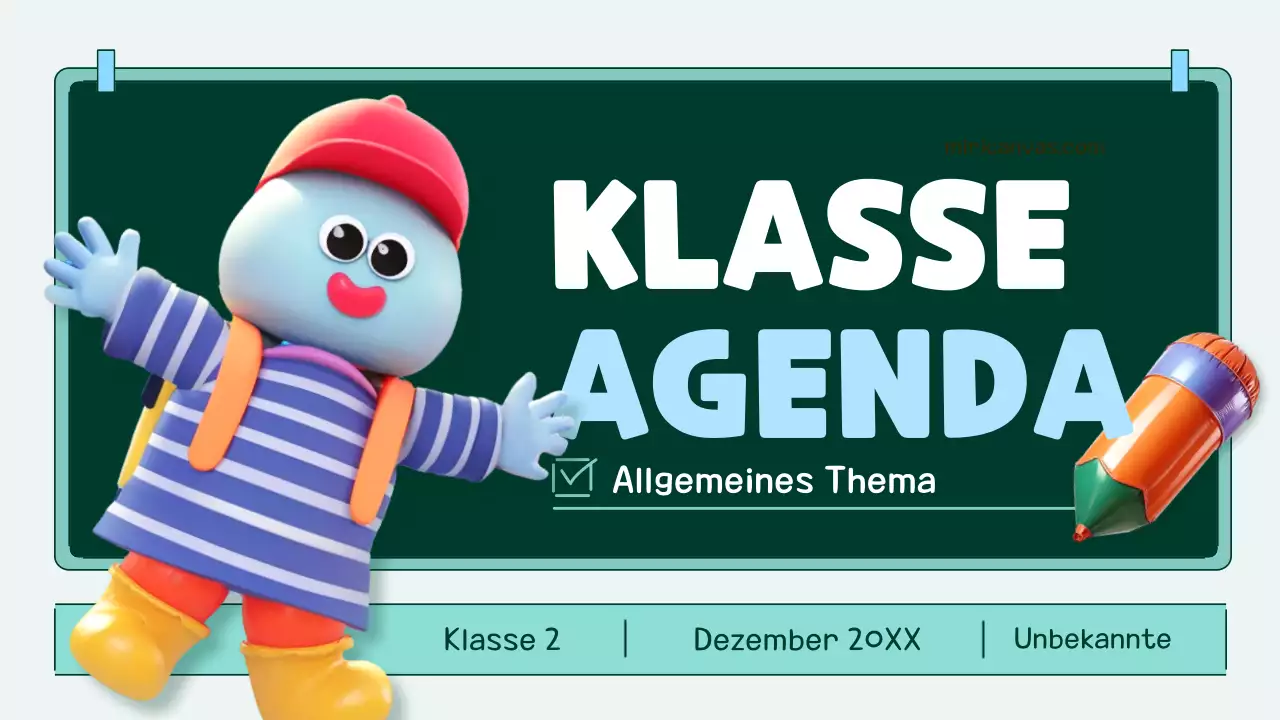 orange und teal pop Klasse Agenda Planer
