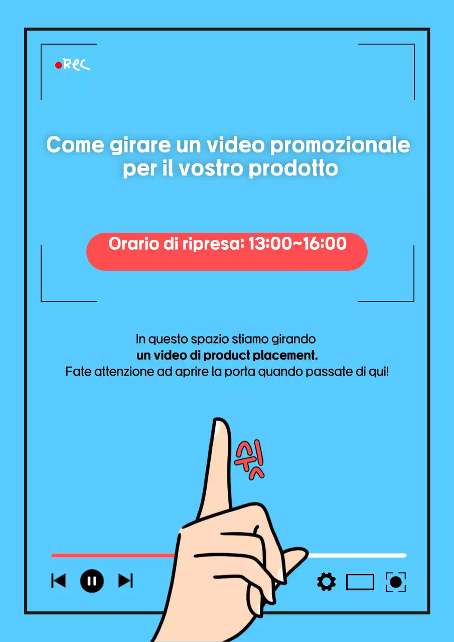 Promuovere istruzioni di tiro semplici di colore blu chiaro