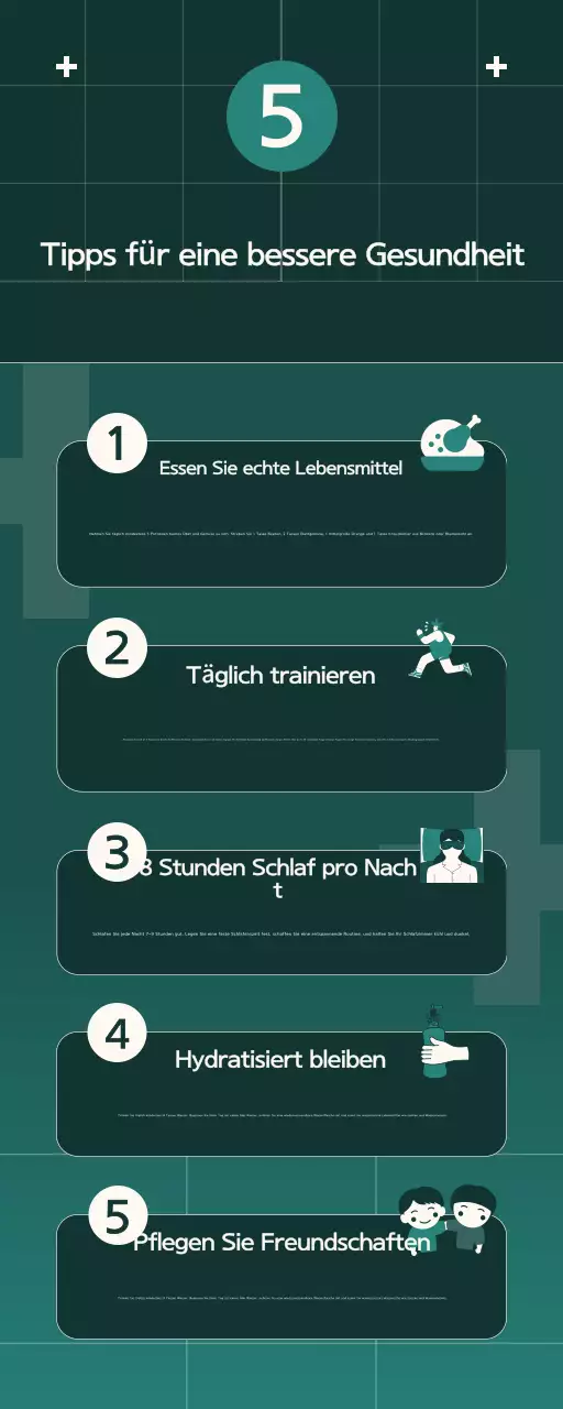 einfache grüne Tipps für eine bessere Gesundheit Infografik