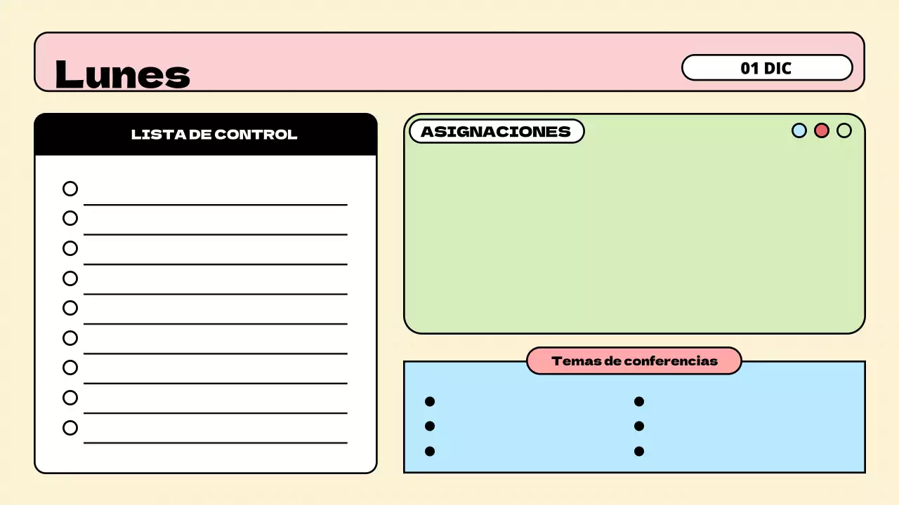 Minimalista Pastel Class Agenda Presentación
