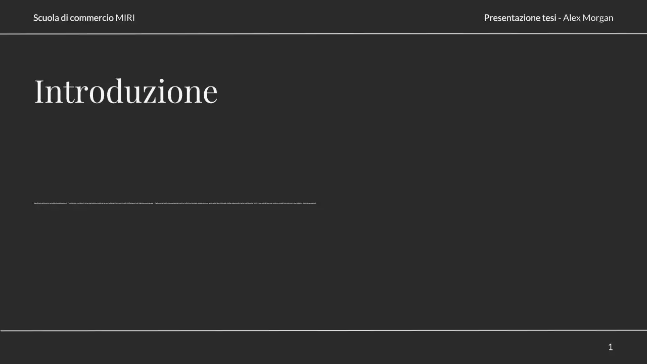 presentazione neutra ed elegante della tesi