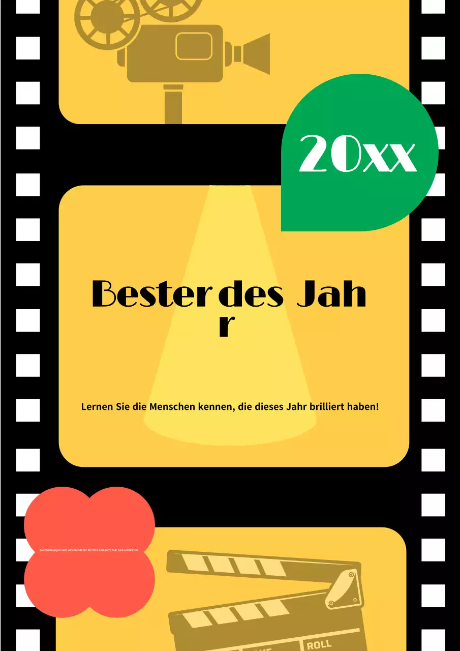 Yellow Vintage Preisverleihungszeremonie zum Jahresende