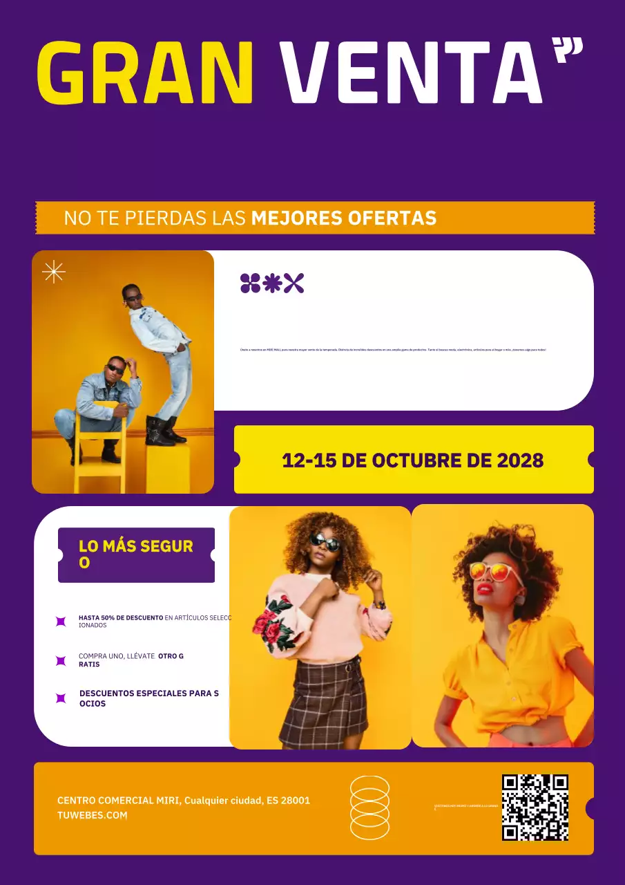 púrpura moderna promoción de venta