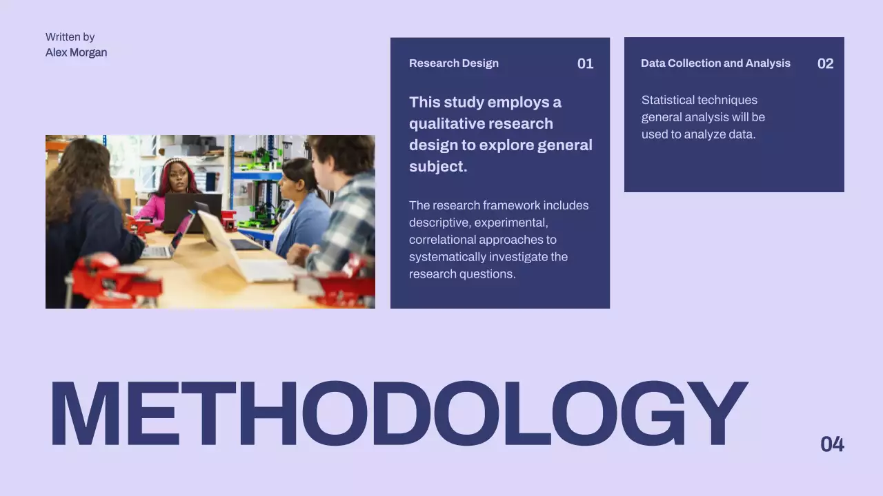 Purple Minimal Thesis Presentation