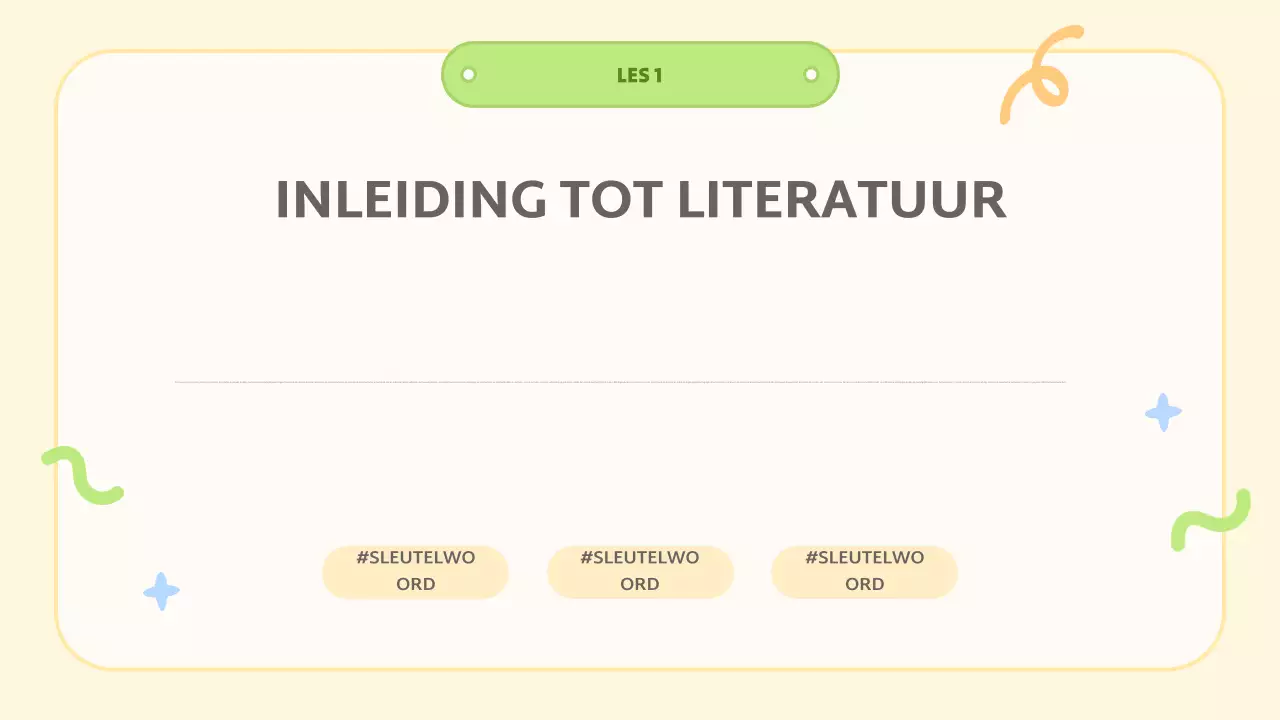 gele abstracte literatuurles