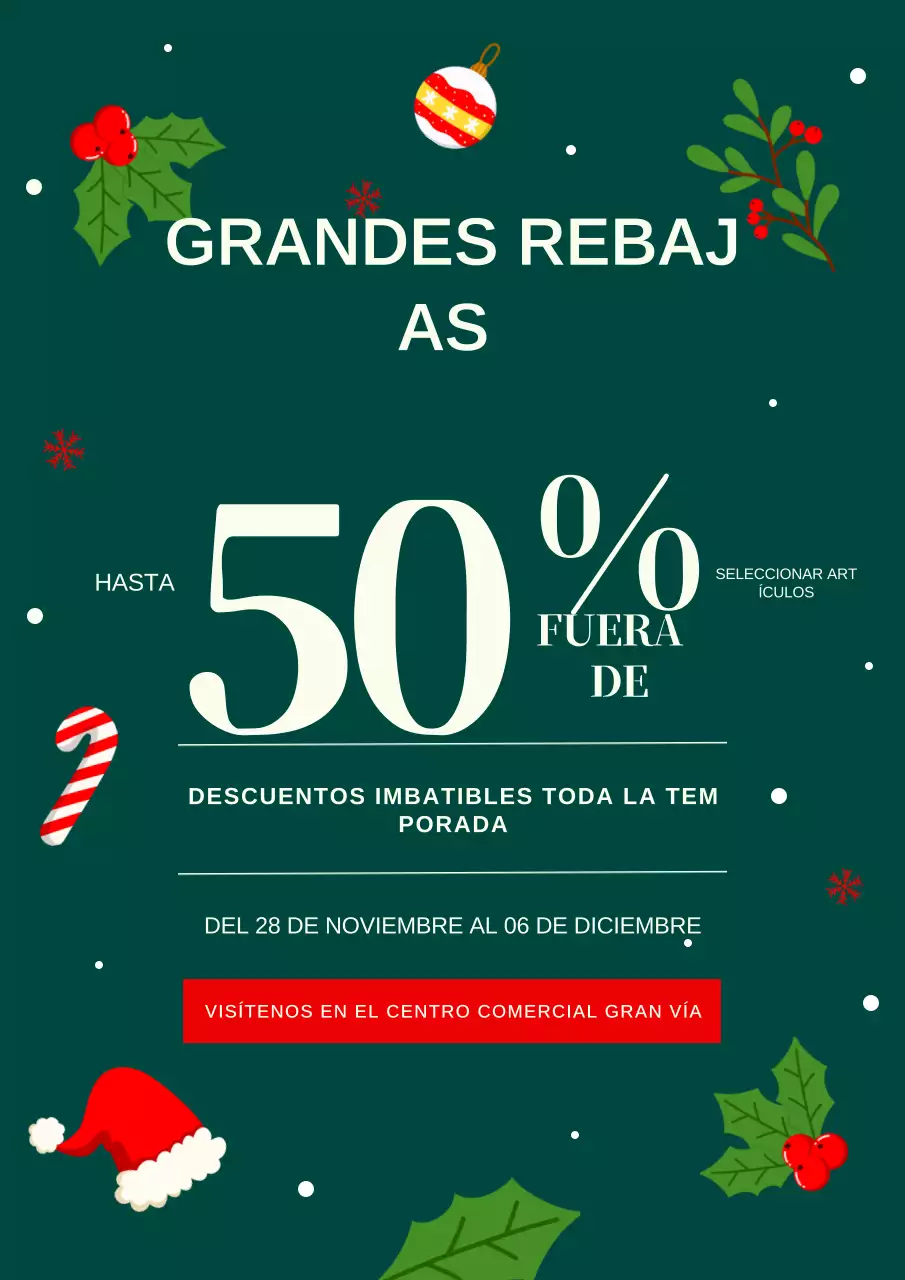 promoción de venta festiva verde