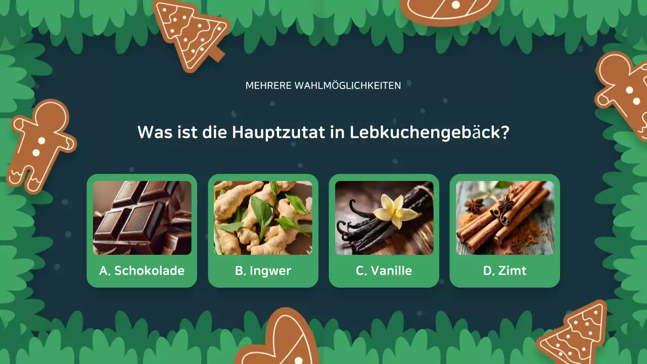 kreative Präsentation für festliche Veranstaltungen