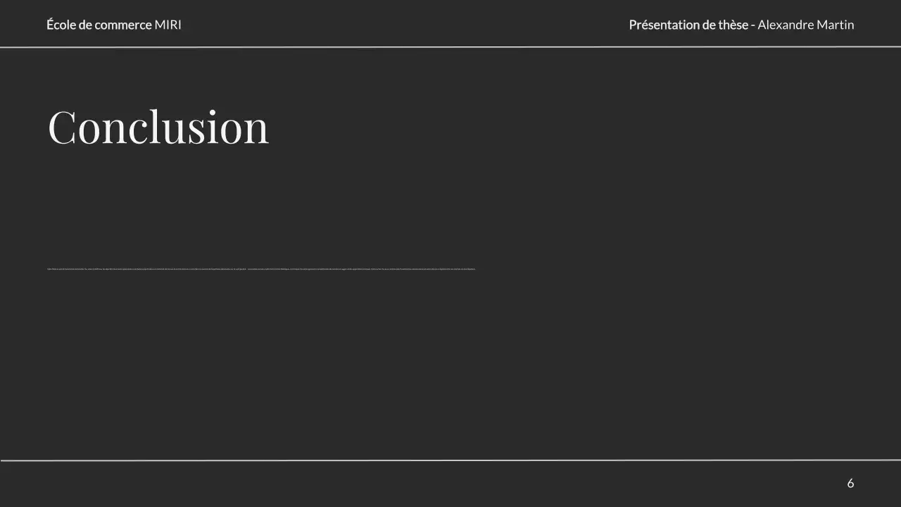 présentation neutre et élégante de la thèse