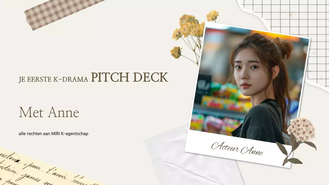 Beige Esthetisch Plakboek Trendy Fandom Acteur Actrice K-Drama