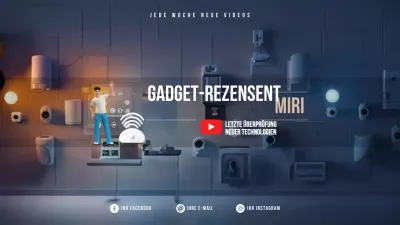 Blue Modern Technology Anzeige