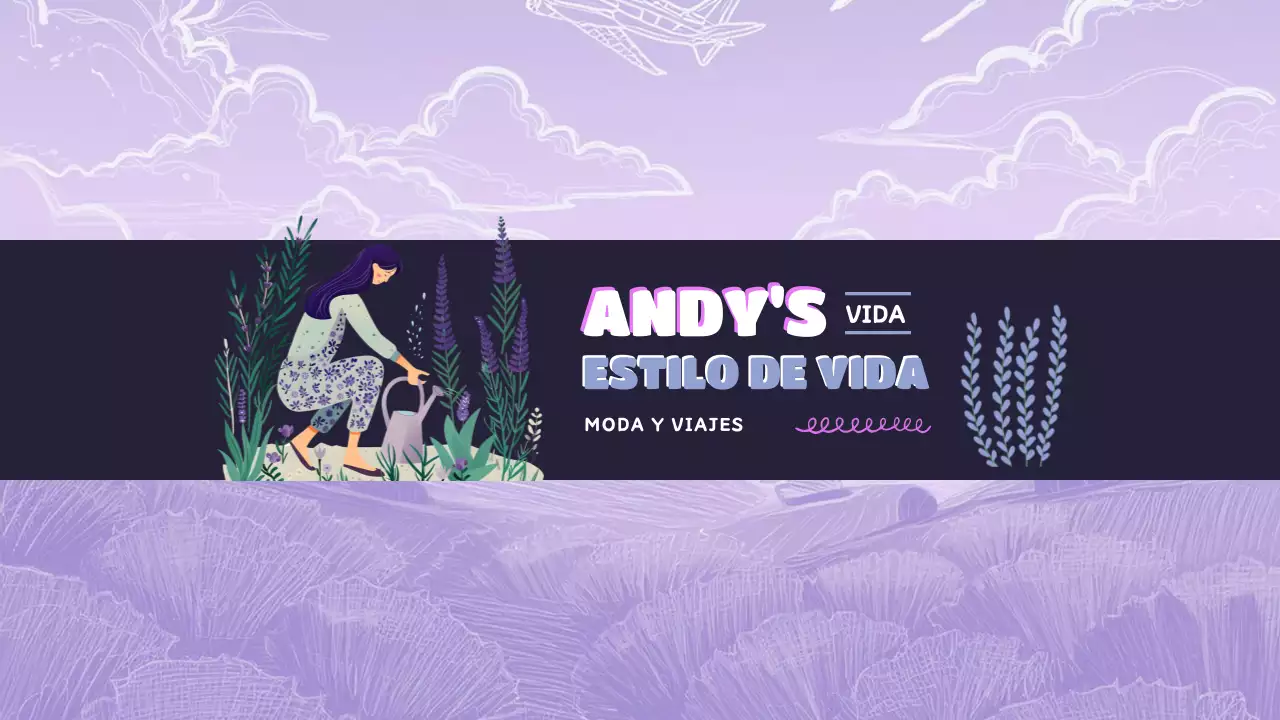 estética púrpura estilo de vida canal youtube arte