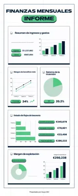 Green Modern Informe financiero empresarial
