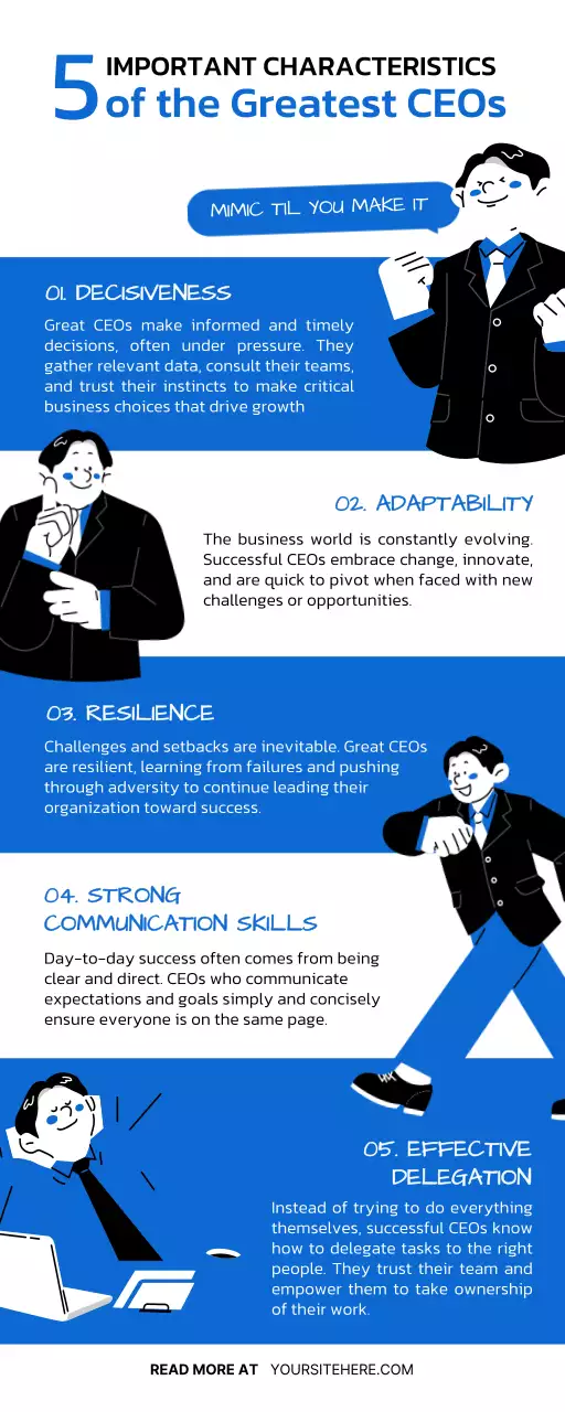 Blue Professional Ceo Guide Infographic