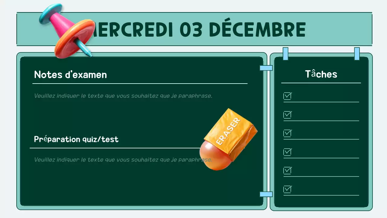 agenda de classe pop orange et sarcelle