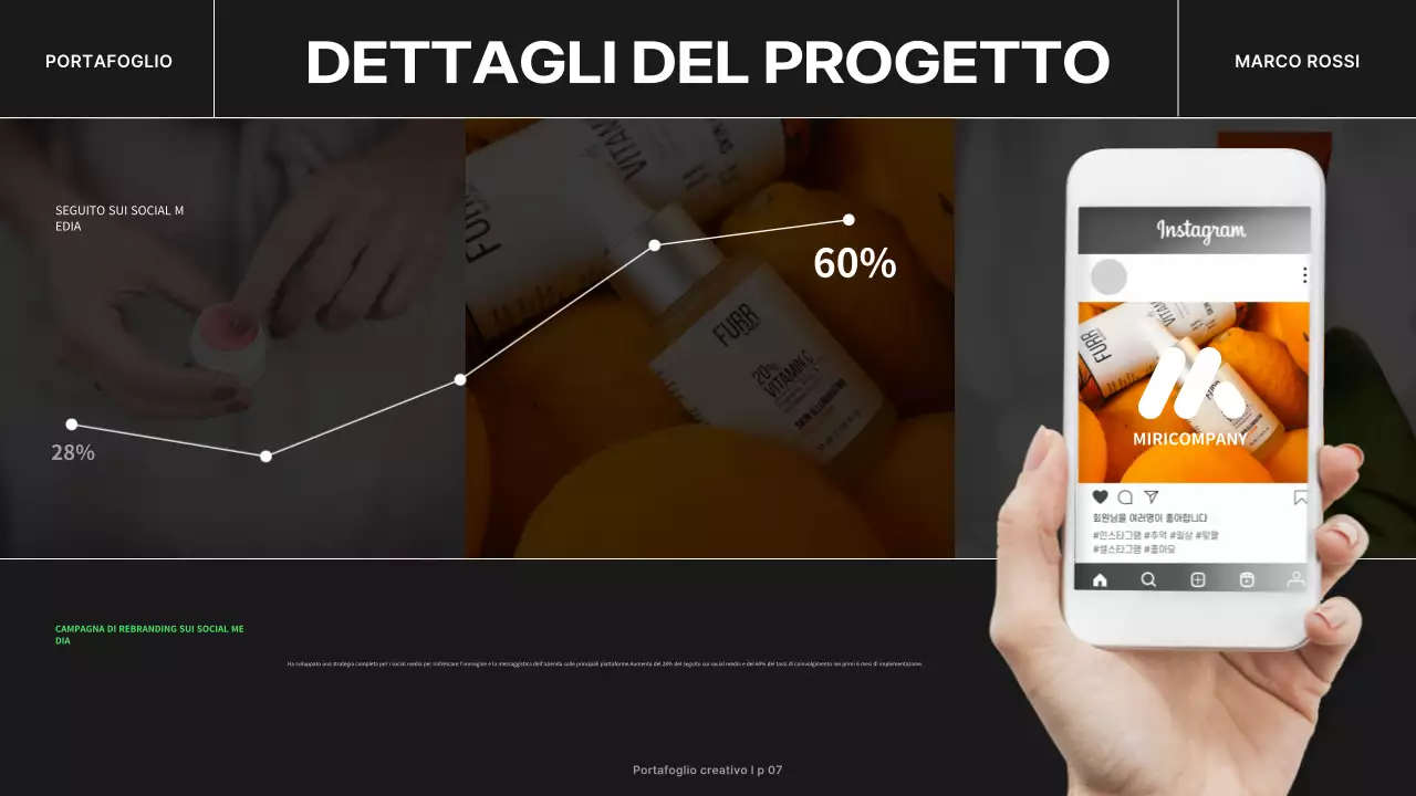 portafoglio di marketing moderno e verde