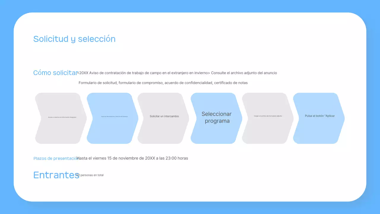 Acerca del programa de prácticas Sky Blue Simple