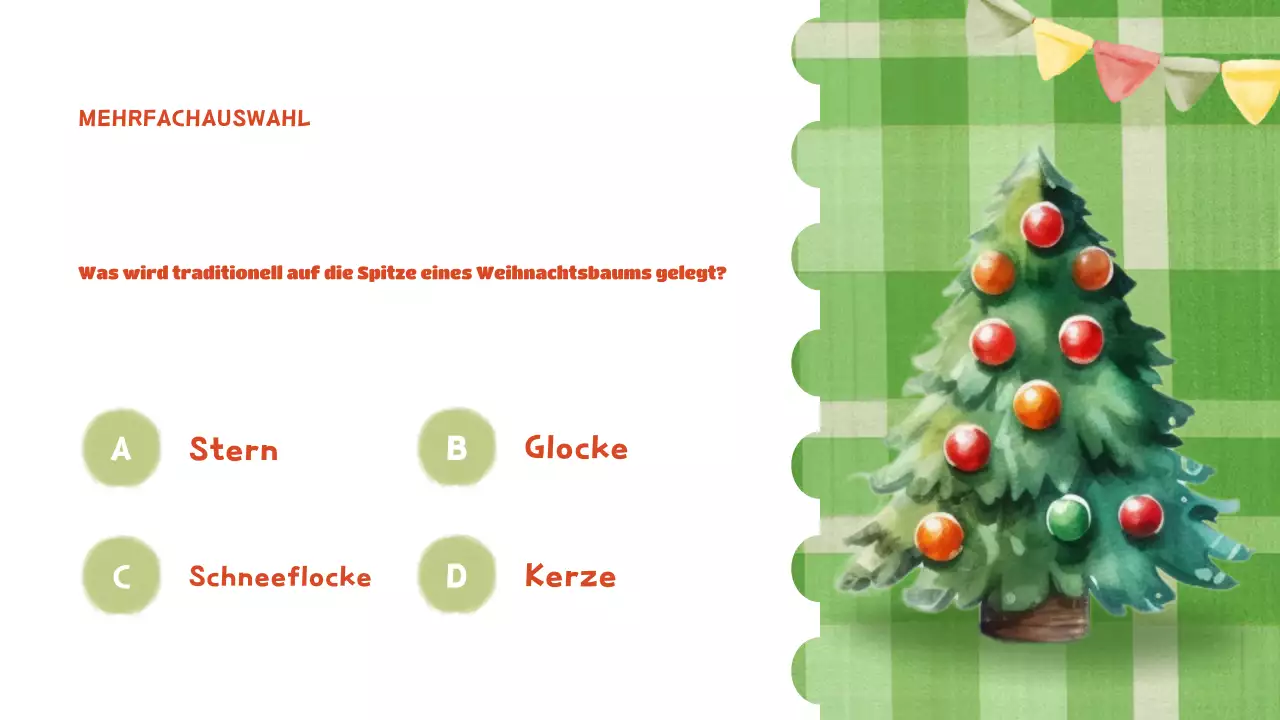 grüne festliche Weihnachtspräsentation