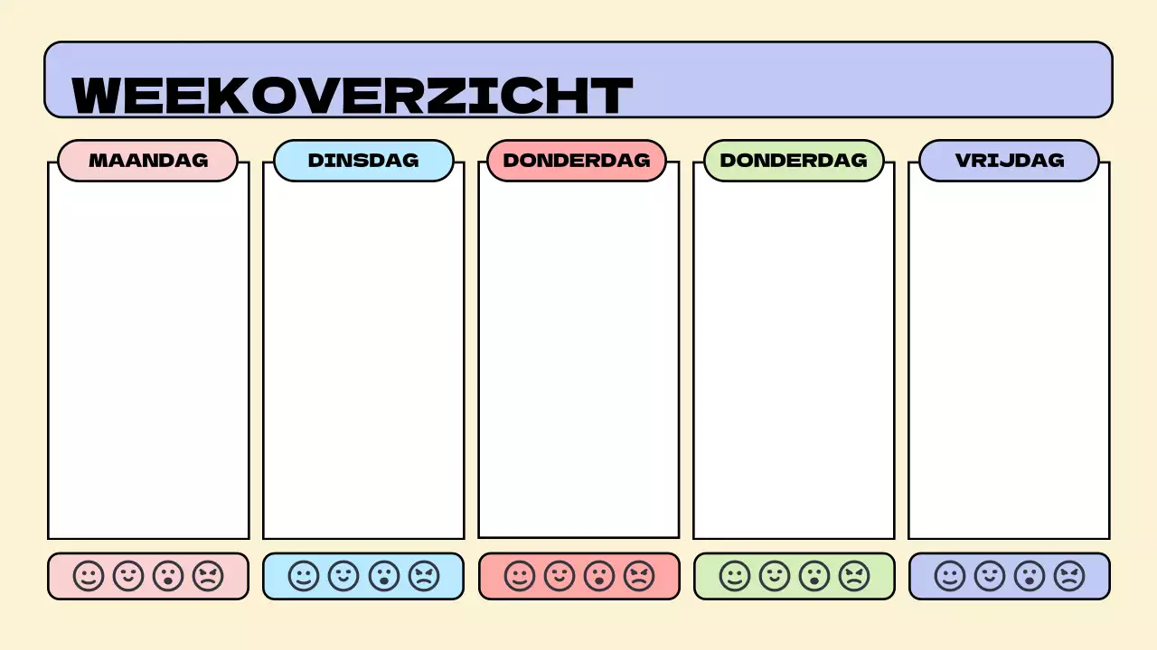Presentatie Minimalistische Pastel Klasagenda