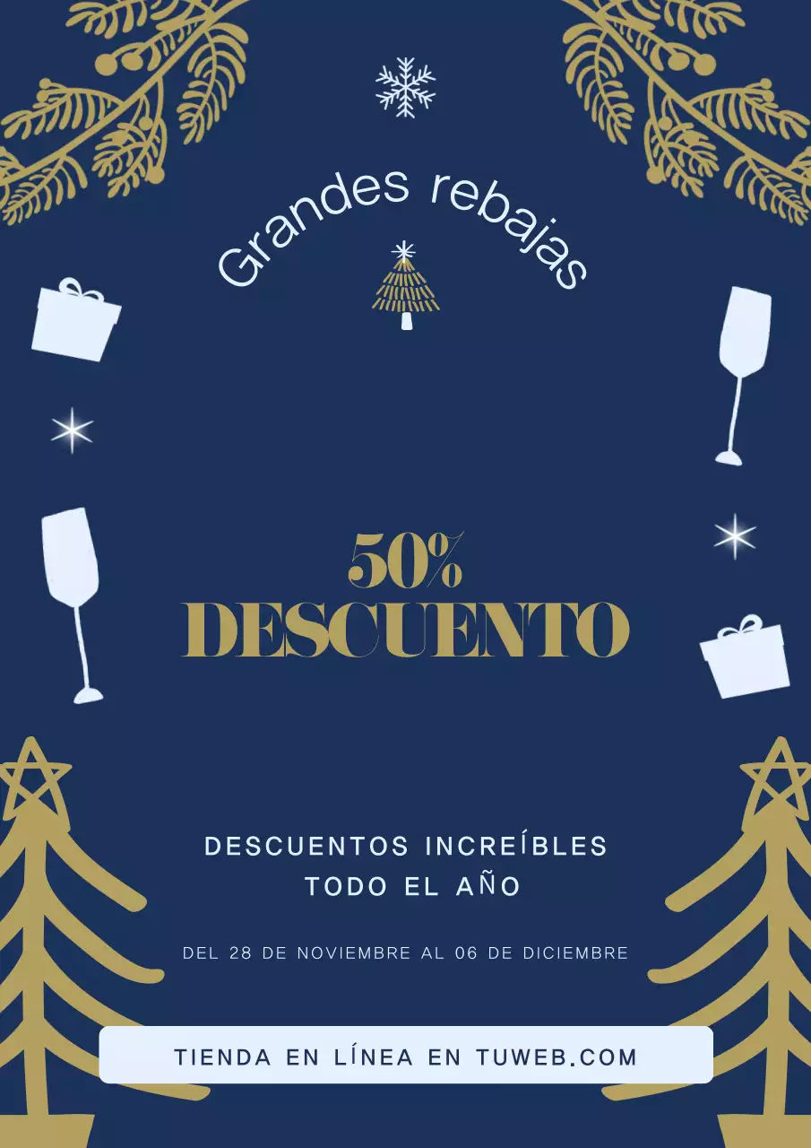 navy elegant holiday promotion