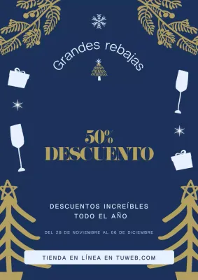 navy elegant holiday promotion