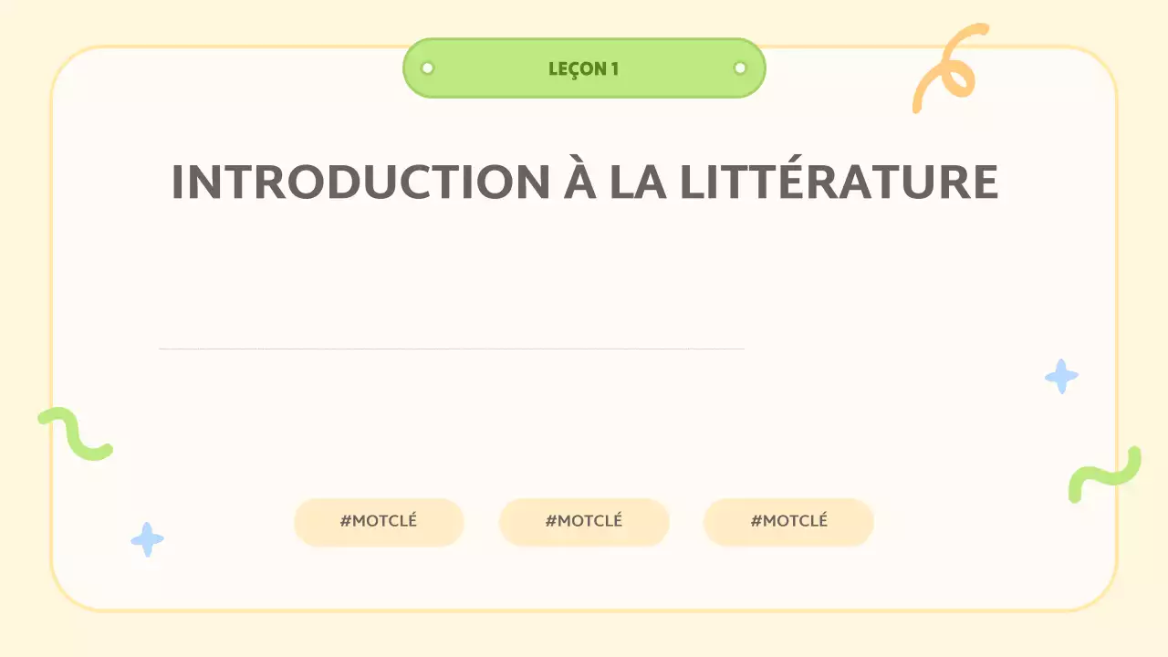 classe de littérature abstraite jaune