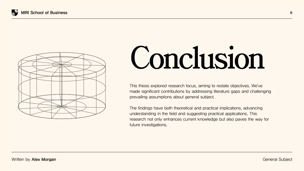 Beige Minimal Thesis Presentation