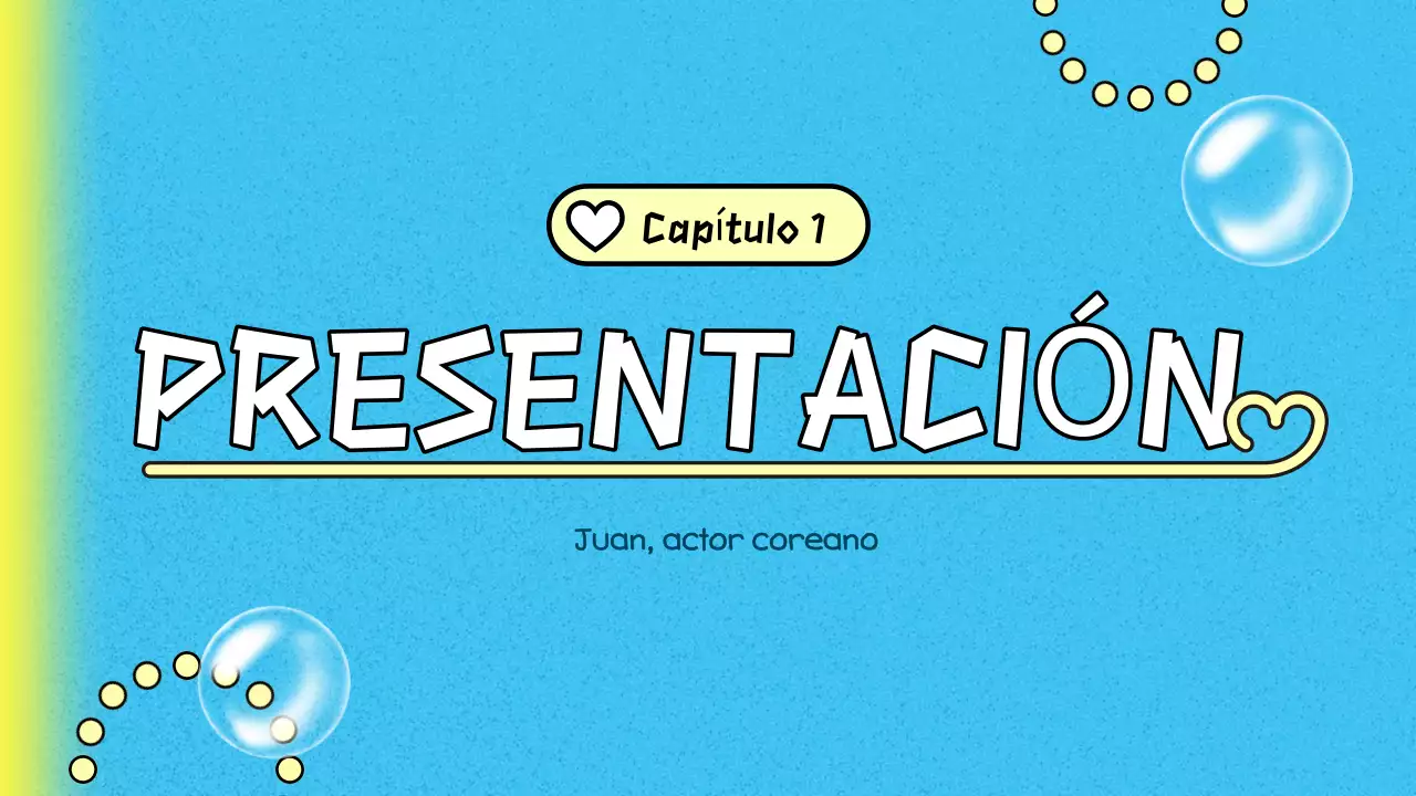 blue trendy K-drama pitch deck