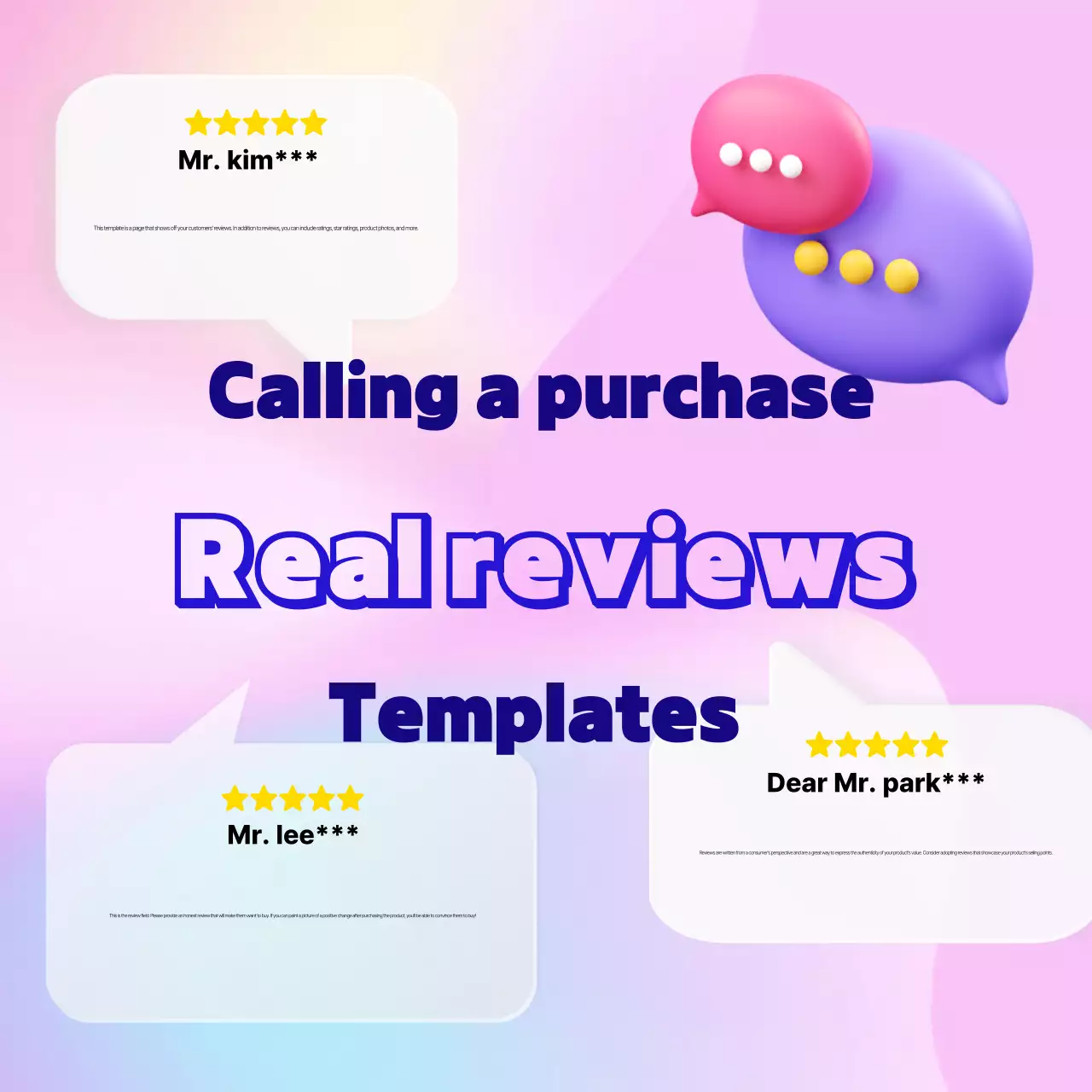 Pastel Modern Review Templates Anúncio Instagram Carrossel