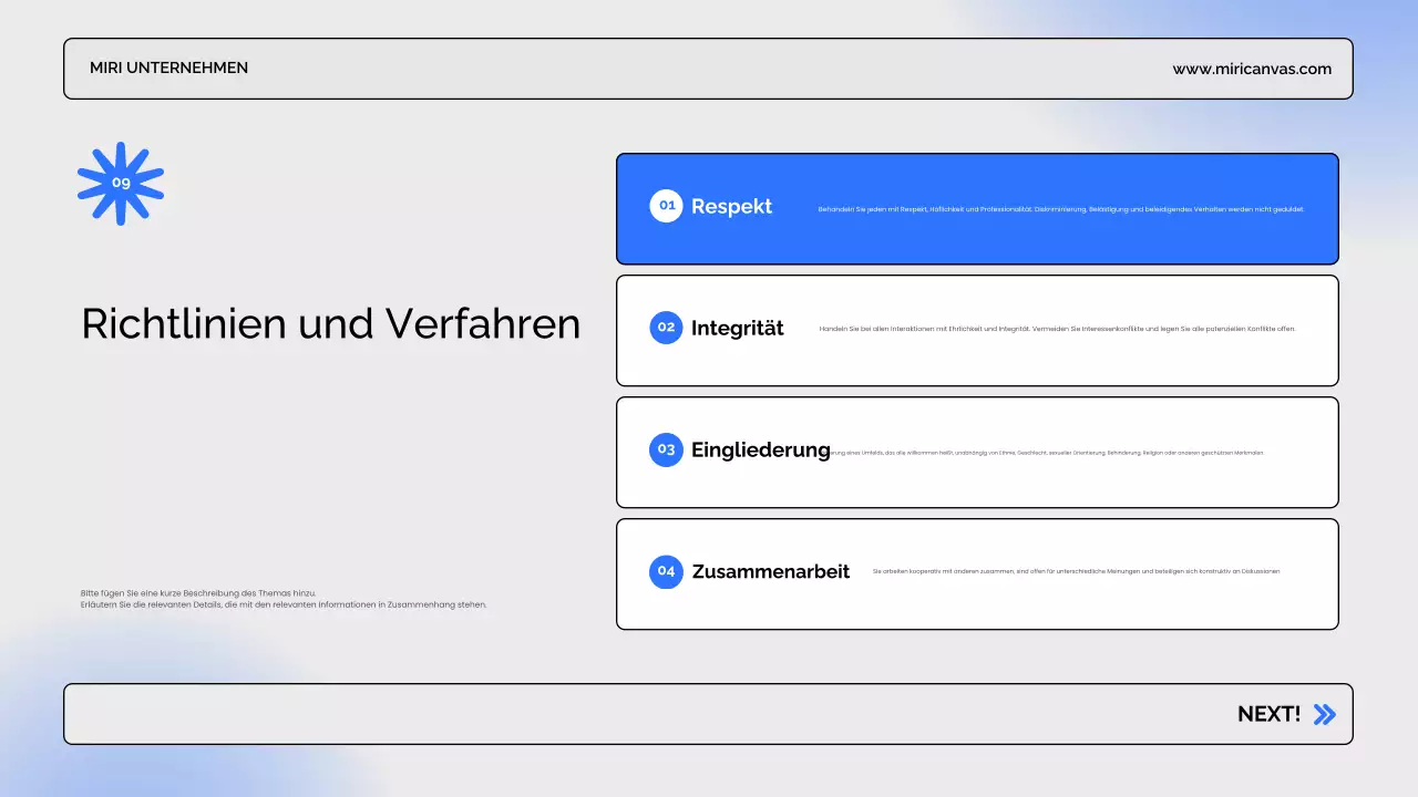 blaue moderne Business-Präsentation