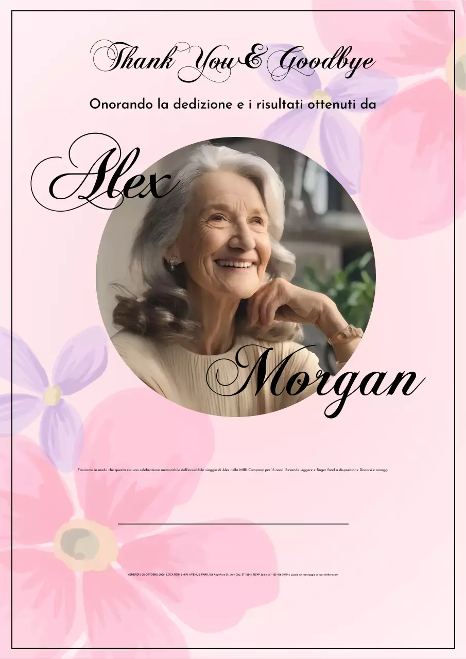 invito alla pensione elegante rosa