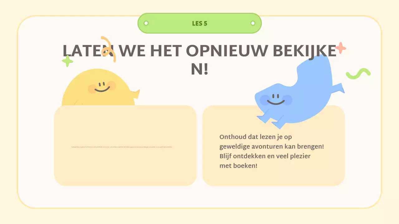 gele abstracte literatuurles