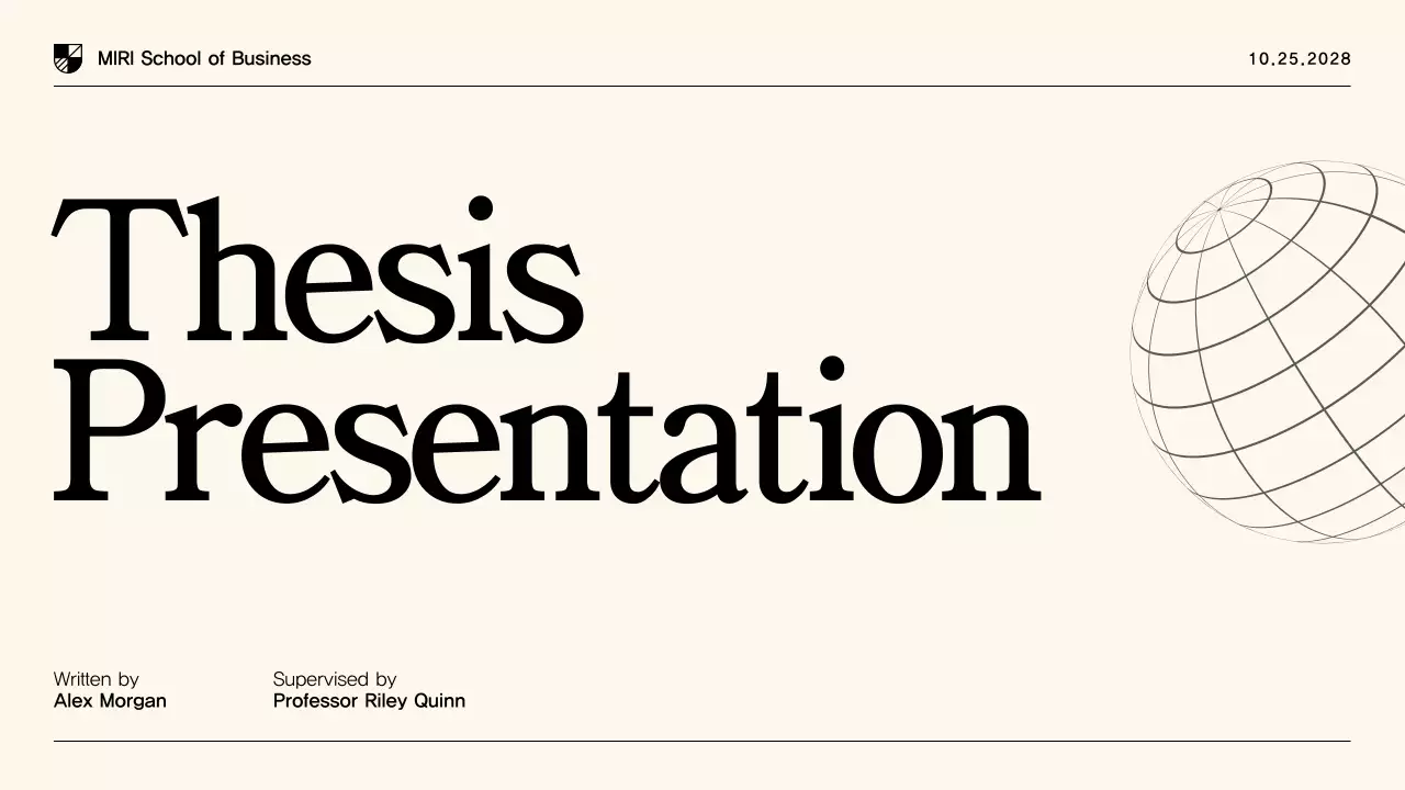 Beige Minimal Thesis Presentation