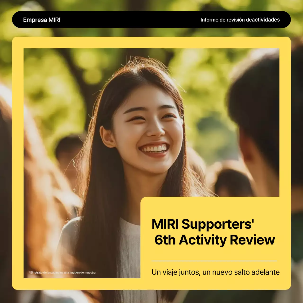 Yellow Modern Informe de revisión de actividades