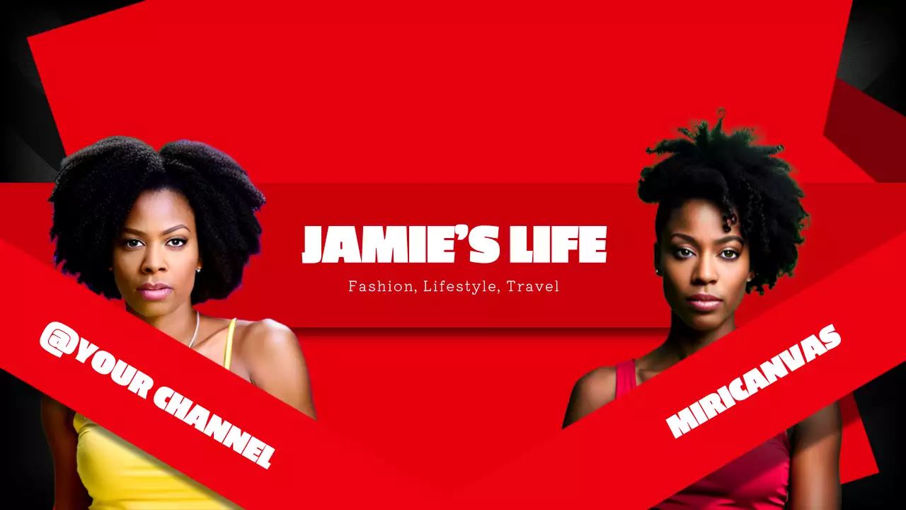 Red Trendy Lifestyle Promotion YouTube Thumbnail