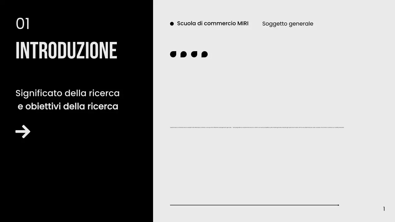 Tesi pubblicitaria minimale in bianco e nero