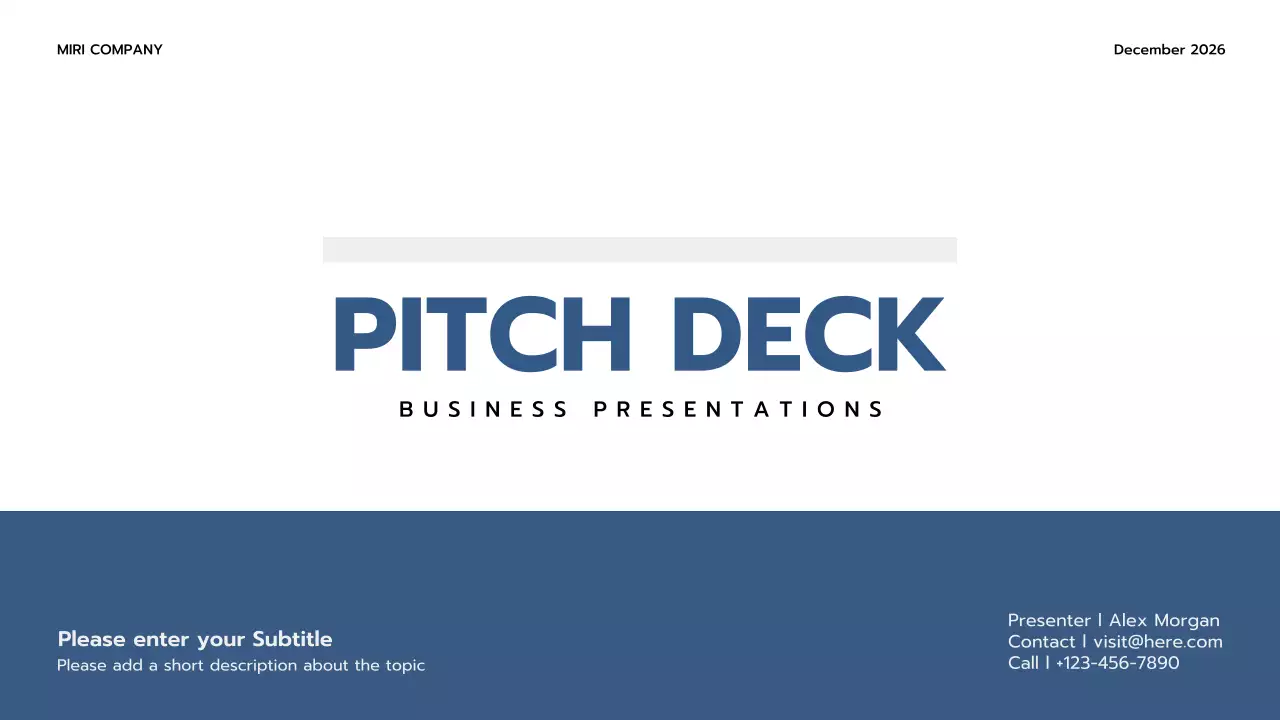 Blue Professional Business Pitch Presentation