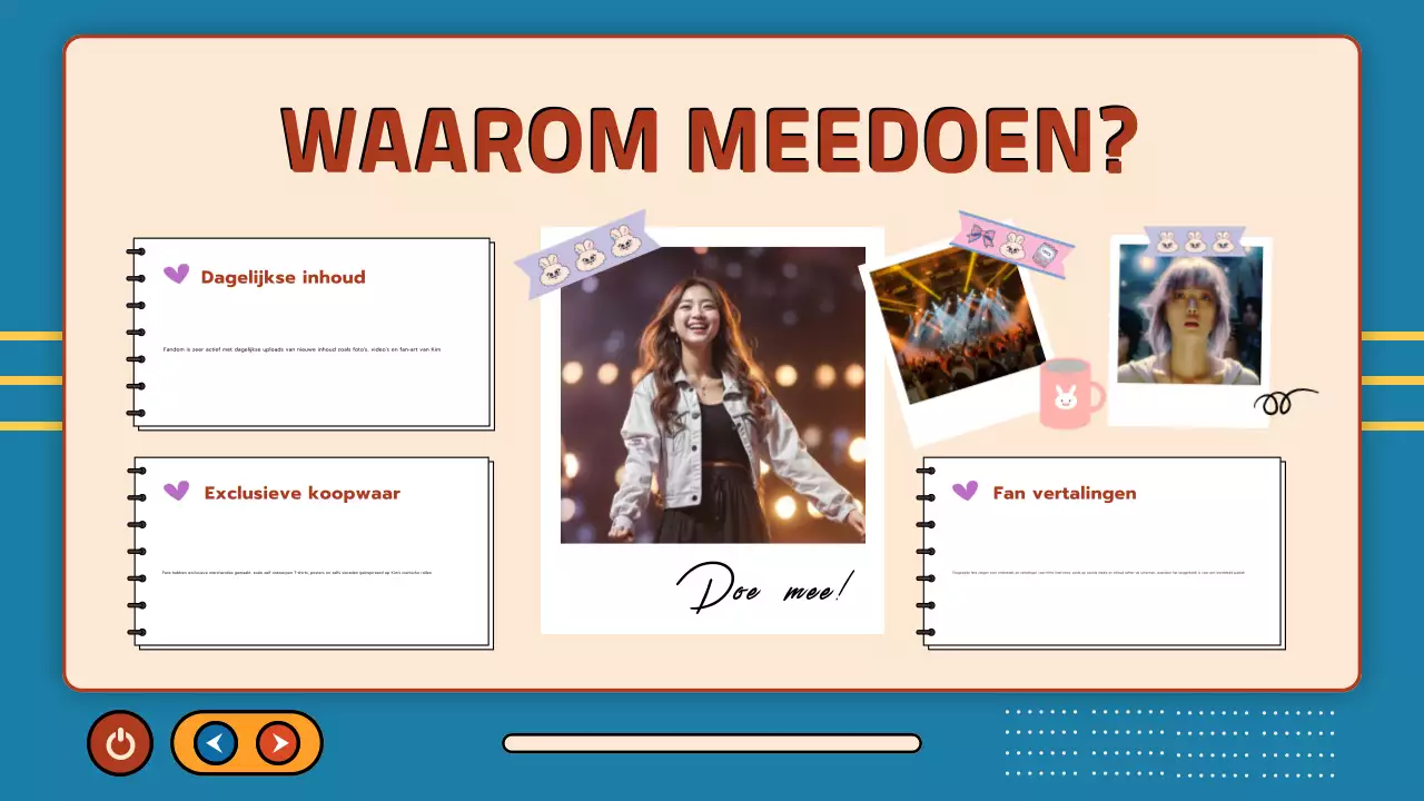 beige blauw retro drama presentatie