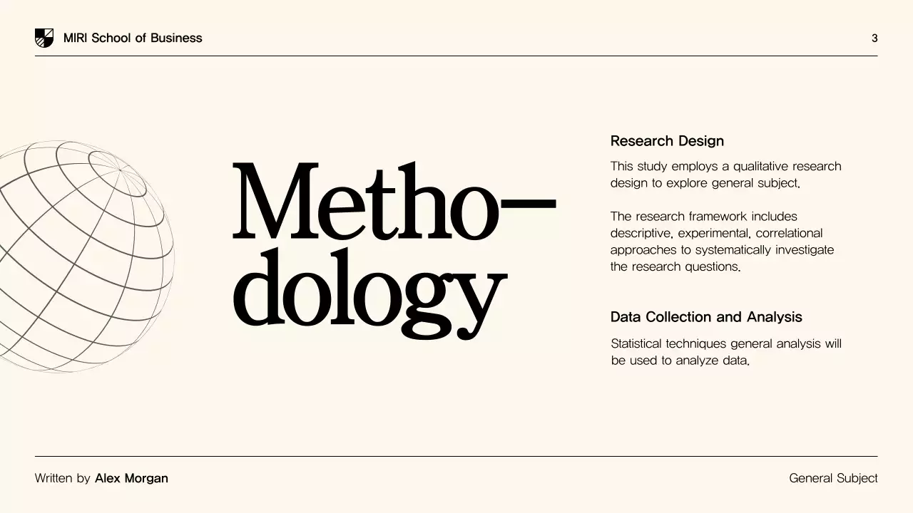 Beige Minimal Thesis Presentation