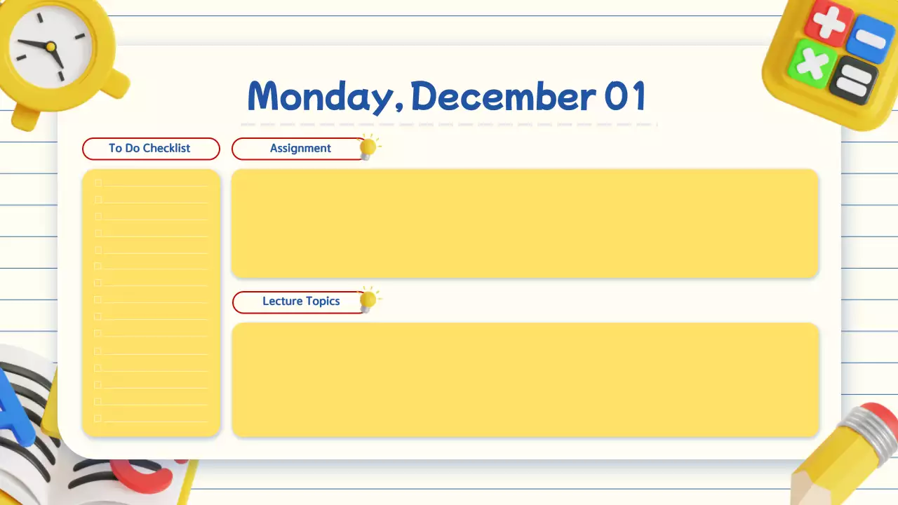 Bài thuyết trình về Kế hoạch lớp học đơn giản màu vàng