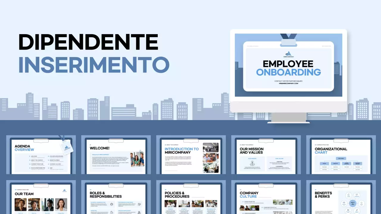 guida all'onboarding blu moderno