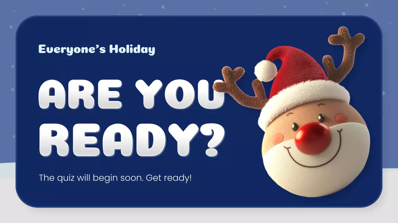Blue Festive Christmas Quiz Guide Presentation