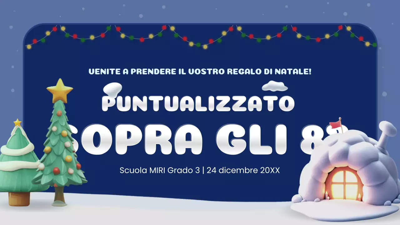 classe di quiz natalizi creativi bianchi e marini