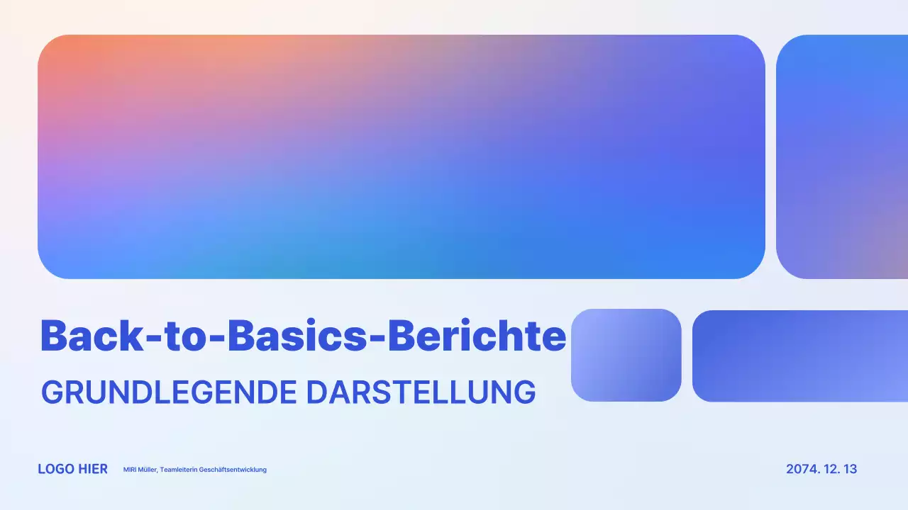 Übergabe blauer Standard-Berichtsinformationen