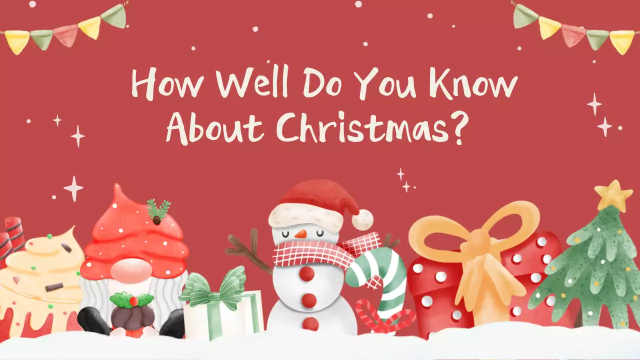 Red Festive Christmas Quiz Presentation