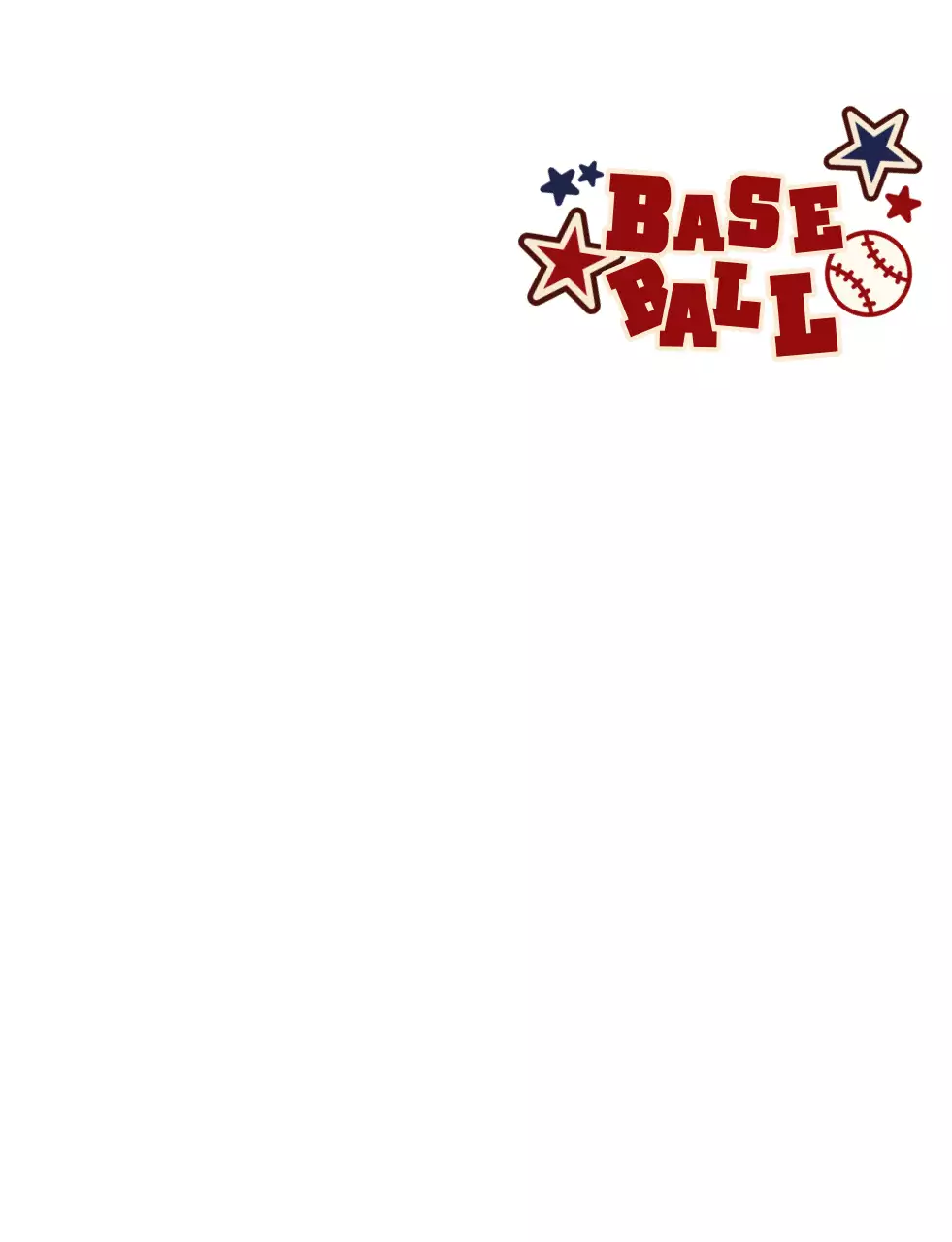 Kaos logo bisbol sporty berwarna putih